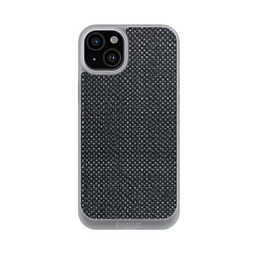 Apple iPhone 15 Plus NIVOpure Abstrakter schwarzer Stoff