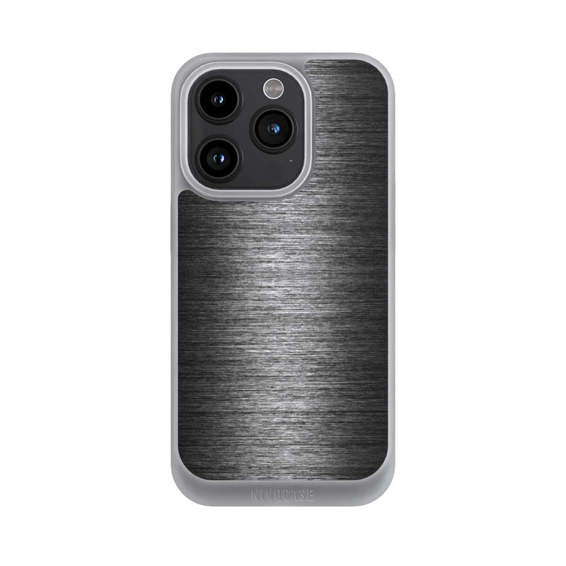 iPhone 15 Pro NIVOpure Metal Look - Anthrazit