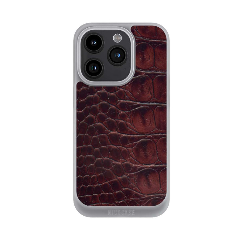 iPhone 15 Pro NIVOpure Kroco Dunkelbraun