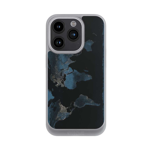 Apple iPhone 15 Pro NIVOpure Carte du Monde Nuit