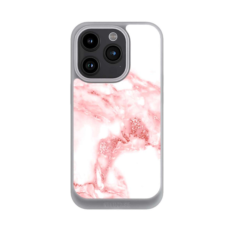 iPhone 15 Pro NIVOpure Pink and White Marble