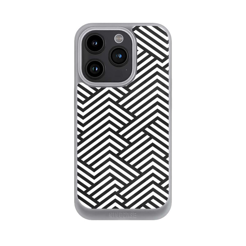 iPhone 15 Pro NIVOpure Schwarz und Weiß ZigZag