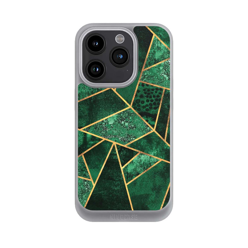 iPhone 15 Pro NIVOpure Tief Smaragdgrün Golddruck