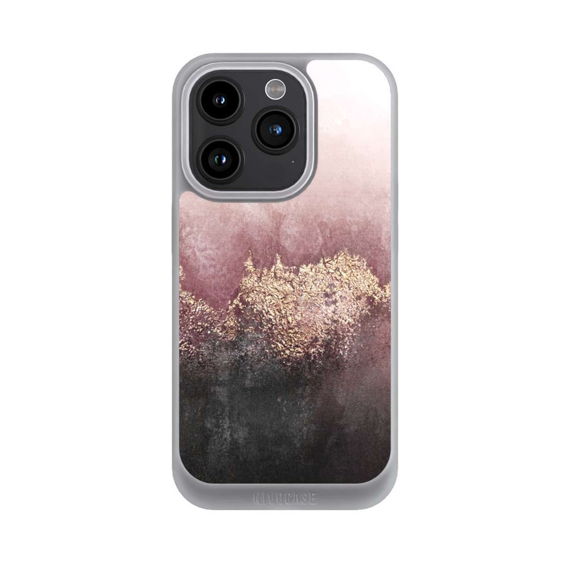 iPhone 15 Pro NIVOpure Rosa Himmelsstaub Golddruck