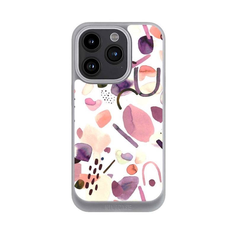 iPhone 15 Pro NIVOpure Abstrakte Formen aquarell lila