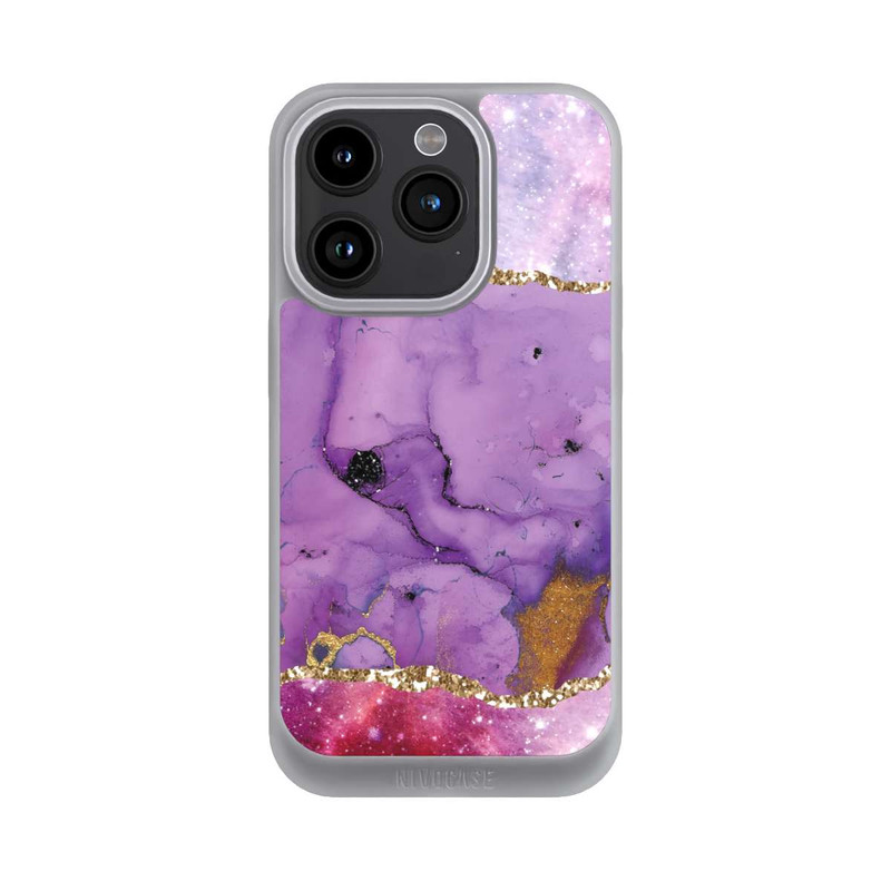 iPhone 15 Pro NIVOpure Purple Galaxy Glamour Marble