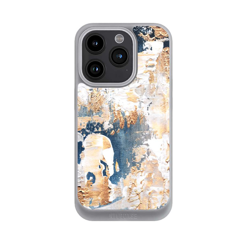 iPhone 15 Pro NIVOpure Abstraktion Blau und Gold