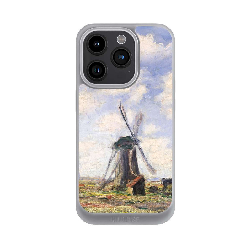 iPhone 15 Pro NIVOpure Tulip Fields with the Rijnsburg Windmil by Claude Monet