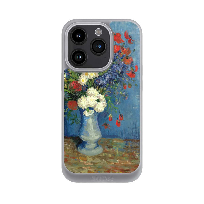 iPhone 15 Pro NIVOpure Still Life Vase with Cornflowers and Poppies by Vincent Van Gogh