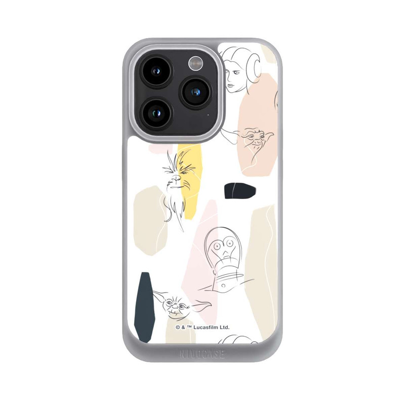 iPhone 15 Pro NIVOpure Helle Seite Line Art