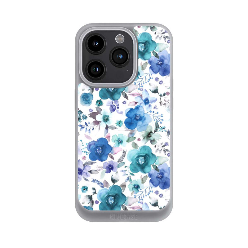 iPhone 15 Pro NIVOpure Winterblumensträuße Blau