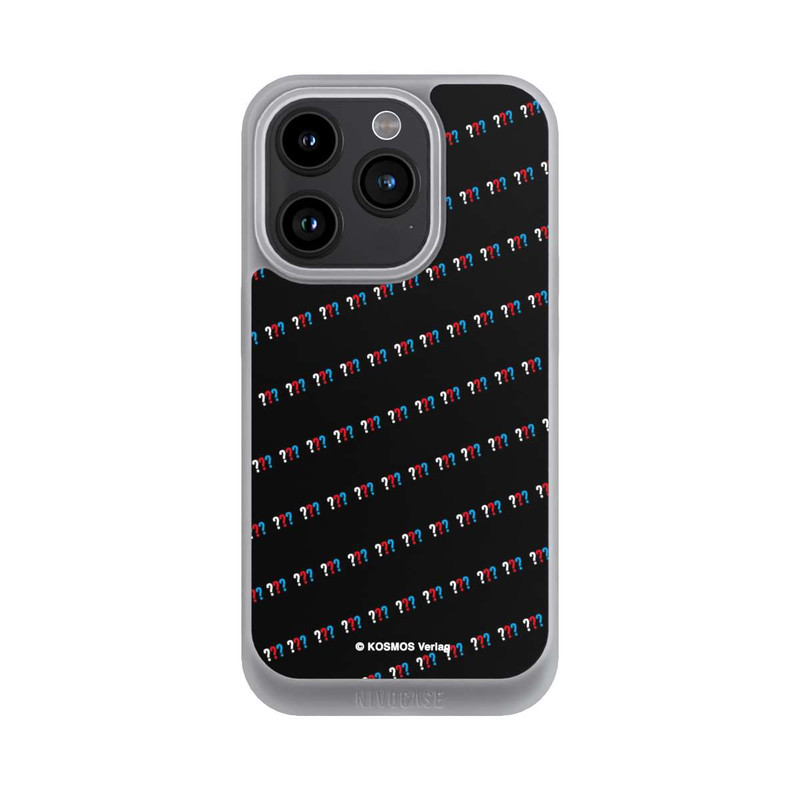 iPhone 15 Pro NIVOpure Drei Fragezeichen Muster Schräg