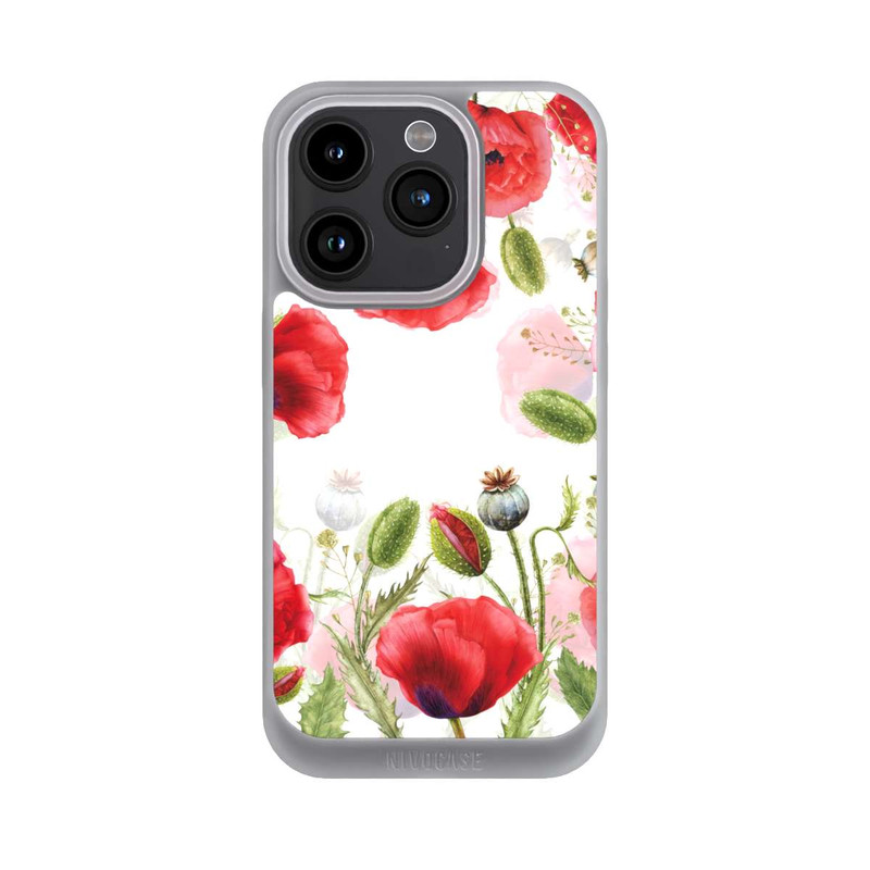 iPhone 15 Pro NIVOpure Rahmen aus Mohnblumen