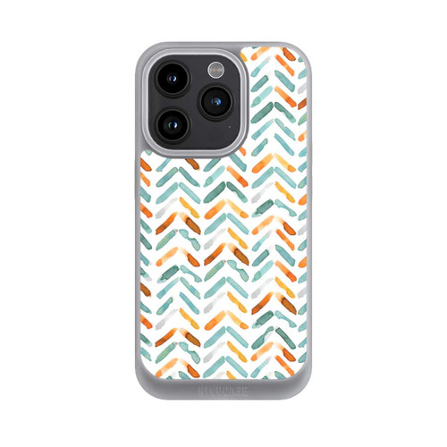Apple iPhone 15 Pro NIVOpure Elegant Fall Chevron Blue Orange