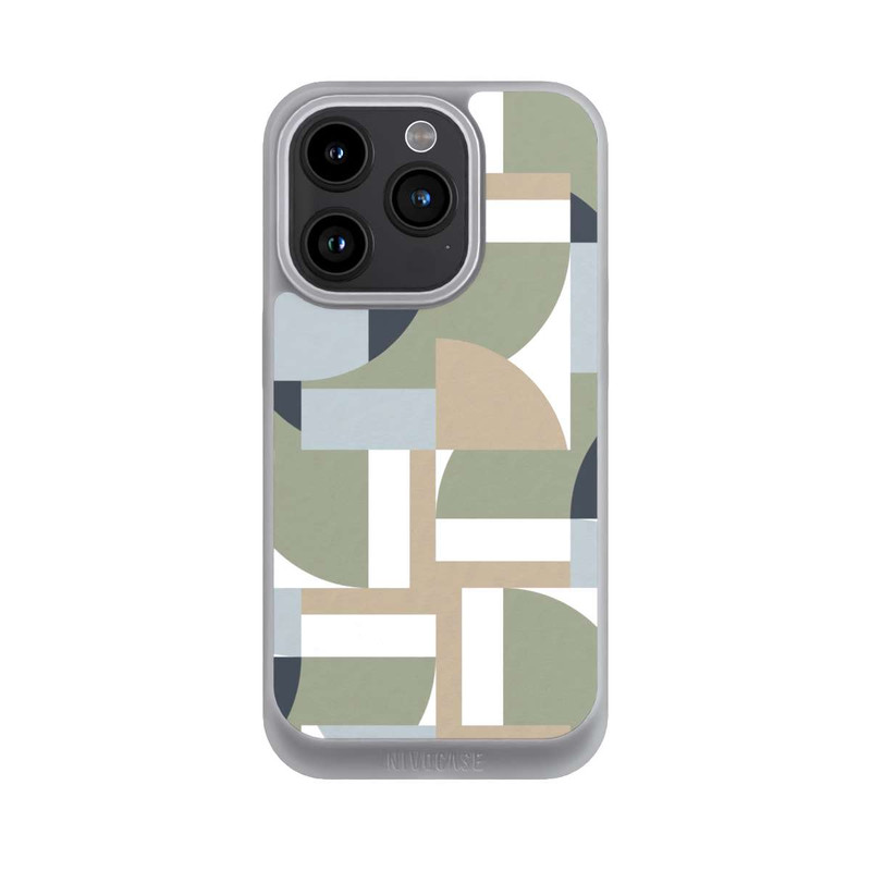 iPhone 15 Pro NIVOpure Futuristische Bauhaus Polygone Beige