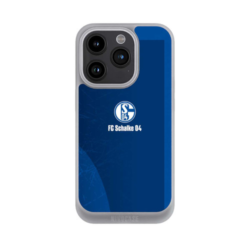 Apple iPhone 15 Pro NIVOpure Schalke 04 Blauer Hintergrund Mit Logo