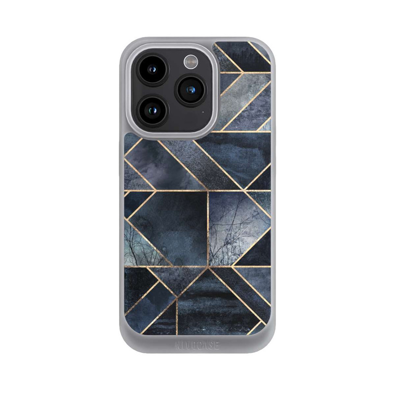 iPhone 15 Pro NIVOpure Abstraktes Natur-Dunkelblau