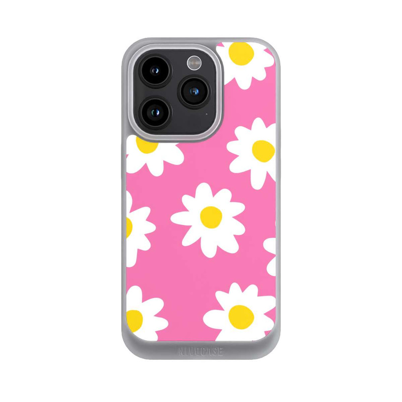 iPhone 15 Pro NIVOpure Daisy Pink Pattern