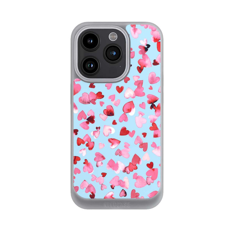 iPhone 15 Pro NIVOpure Valentinstagsherzen in rosa blau
