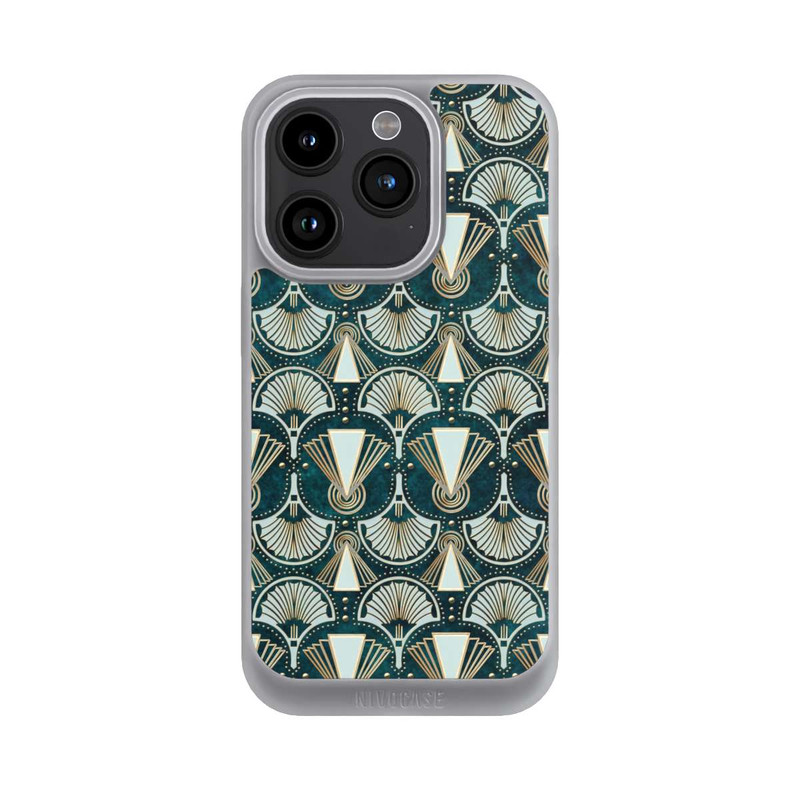 iPhone 15 Pro NIVOpure Art Deco Green Pattern