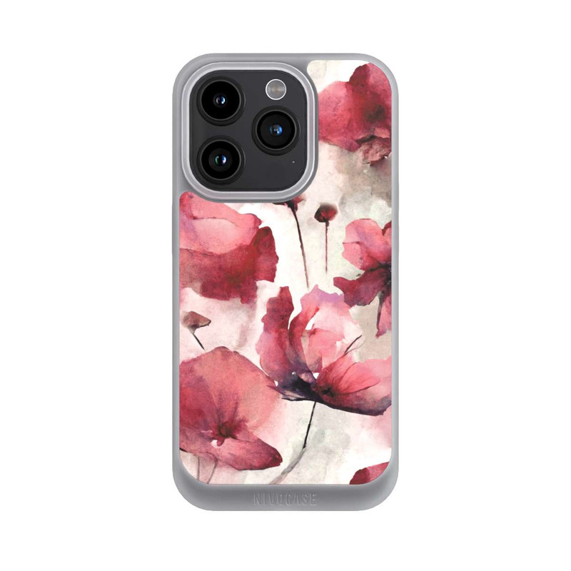 iPhone 15 Pro NIVOpure Wilde Mohnblumen Aquarell mit KI