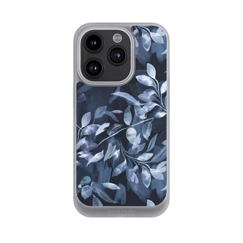 Apple iPhone 15 Pro NIVOpure Mystische Aquarellblätter marineblau