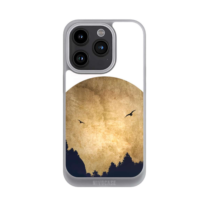 iPhone 15 Pro NIVOpure Zwei Vögel vor Mond