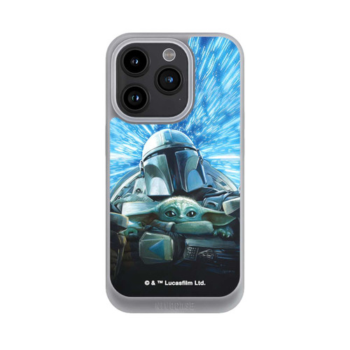 Apple iPhone 15 Pro NIVOpure Grogu und Mando fliegen blau