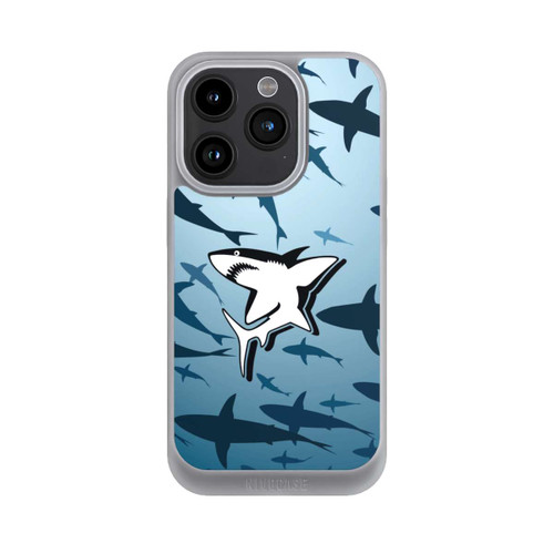 Apple iPhone 15 Pro NIVOpure Haie Muster Blau