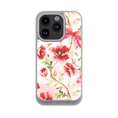 Apple iPhone 15 Pro NIVOpure Poppies Pattern Pink