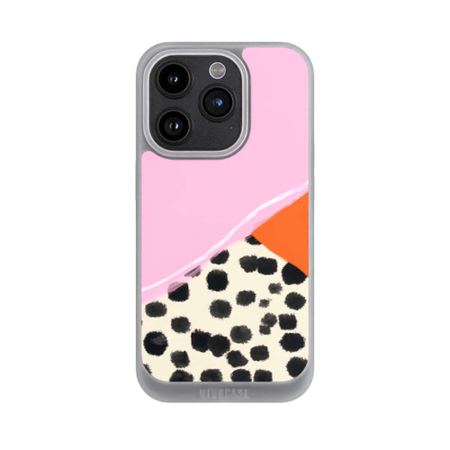 Apple iPhone 15 Pro NIVOpure Rosa und Orange Gepunkteter Hintergrund