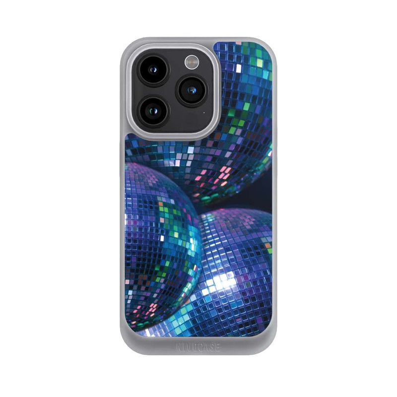 iPhone 15 Pro NIVOpure Discokugel Blau Schwarz Partytime mit KI