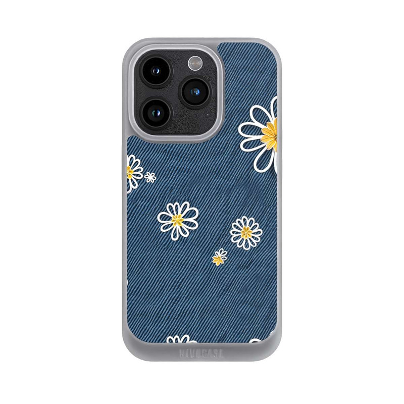 iPhone 15 Pro NIVOpure Jeans Flowers Pattern with AI