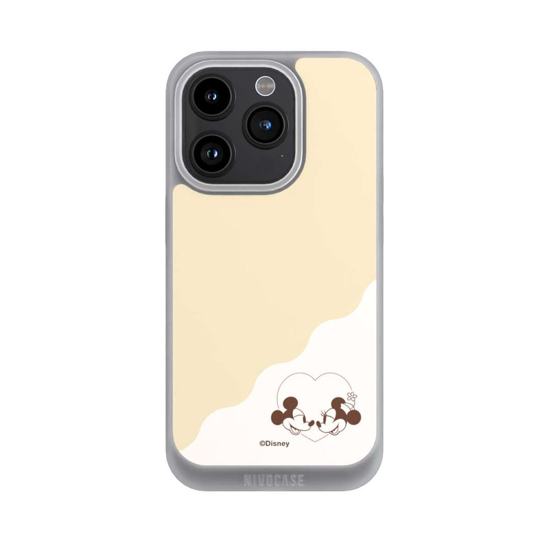iPhone 15 Pro NIVOpure Mickey and Minnie Love Heart Beige