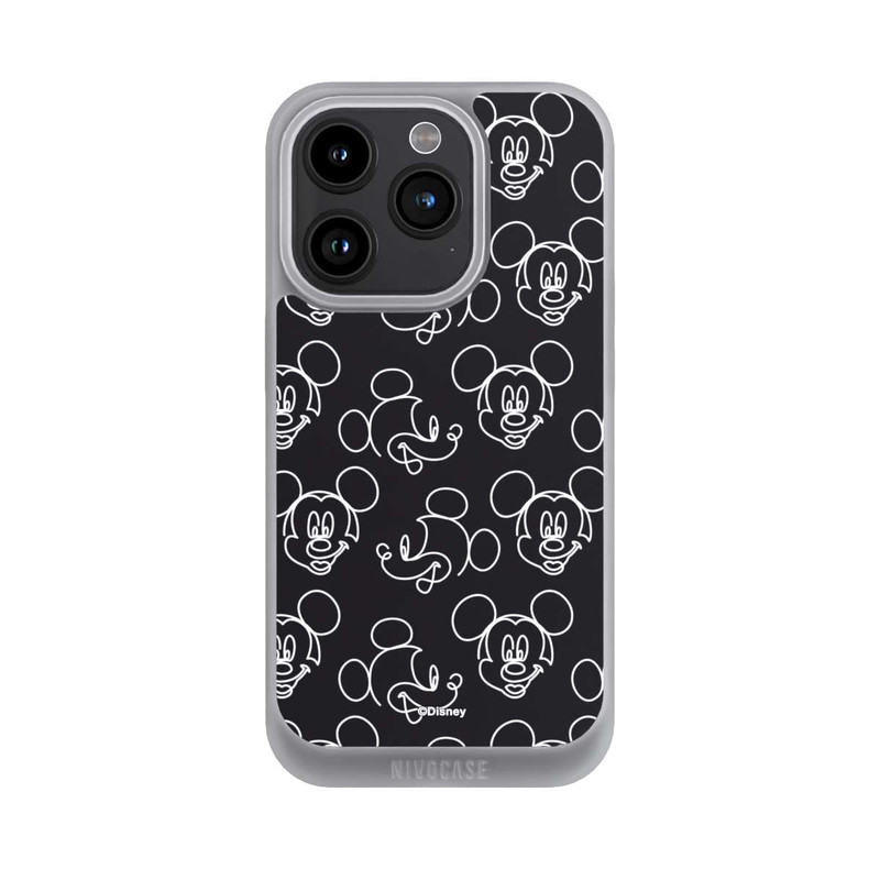 iPhone 15 Pro NIVOpure Disney Mickey Muster Schwarz