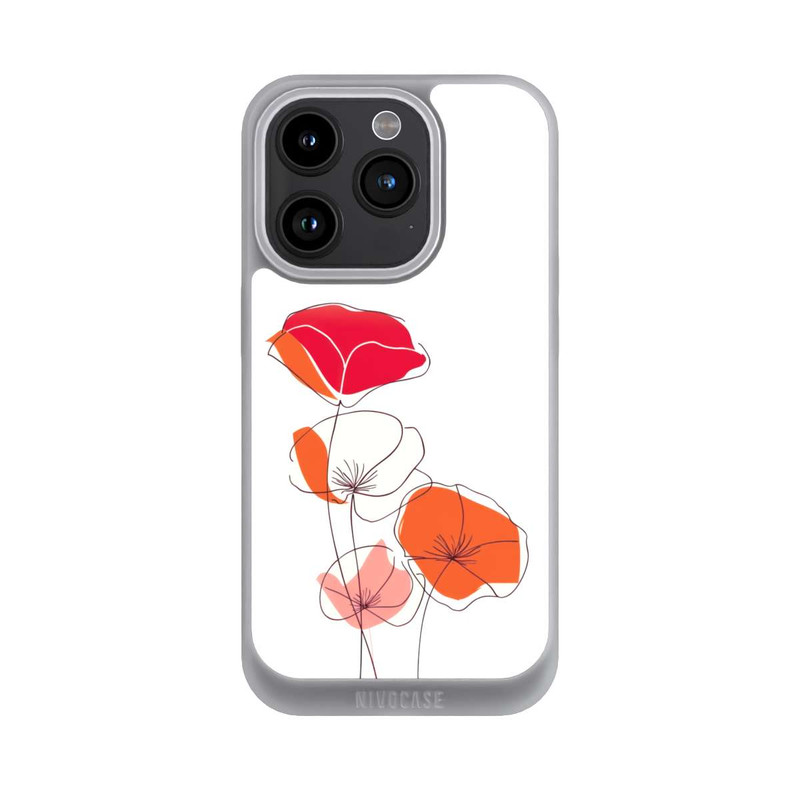 iPhone 15 Pro NIVOpure Mohn Line Art