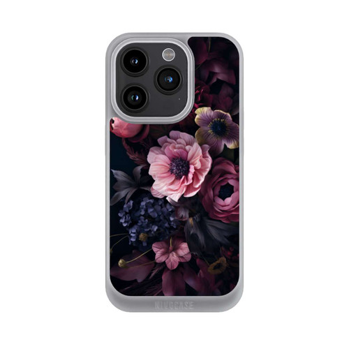 Apple iPhone 15 Pro NIVOpure Rosa Blumenbild mit Pfingstrosen auf dunklem Hintergrund Mit KI