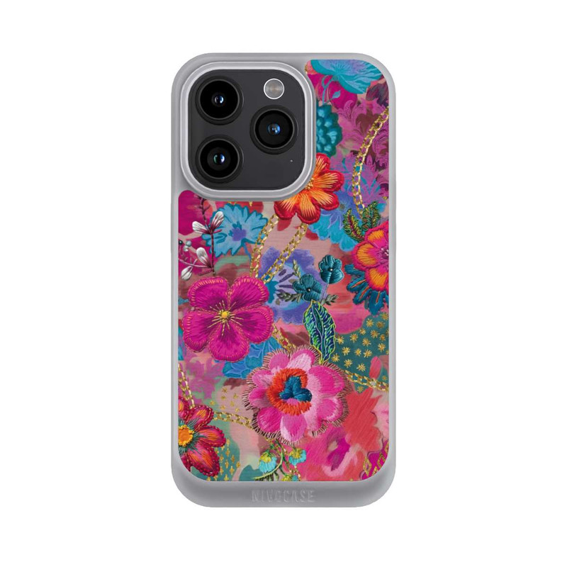 iPhone 15 Pro NIVOpure Patchwork Blumen Mit KI