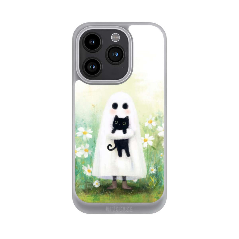 iPhone 15 Pro NIVOpure Geist und Katze Halloween mit KI