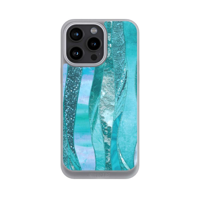 iPhone 15 Pro Max NIVOpure glamouröser Glitzerlook blau