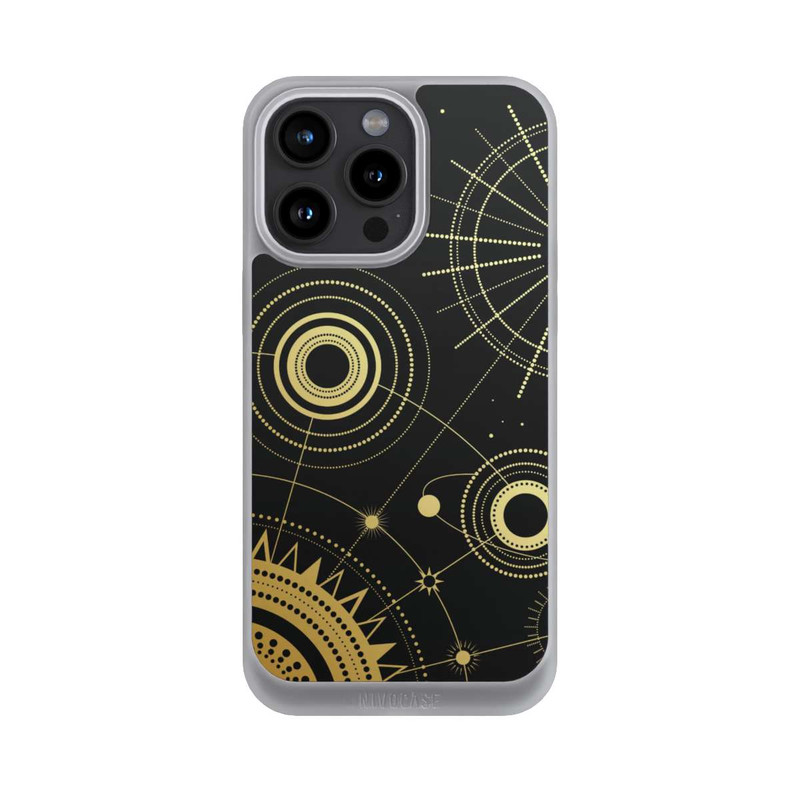 iPhone 15 Pro Max NIVOpure Schwarzer und goldener Look Abstrakt