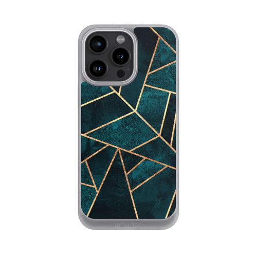 Apple iPhone 15 Pro Max NIVOpure Tief Blaugrün Stein Gold Druck
