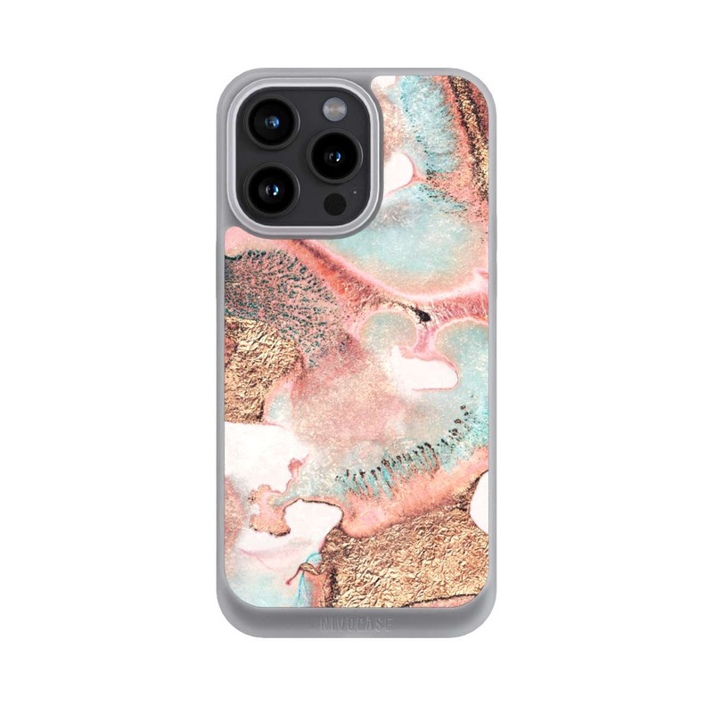 iPhone 15 Pro Max NIVOpure Hübscher Tintendruck gold
