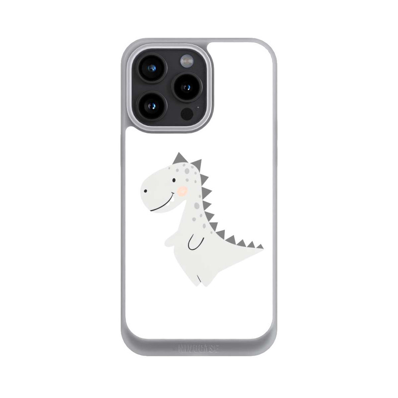 iPhone 15 Pro Max NIVOpure Grauer Dino