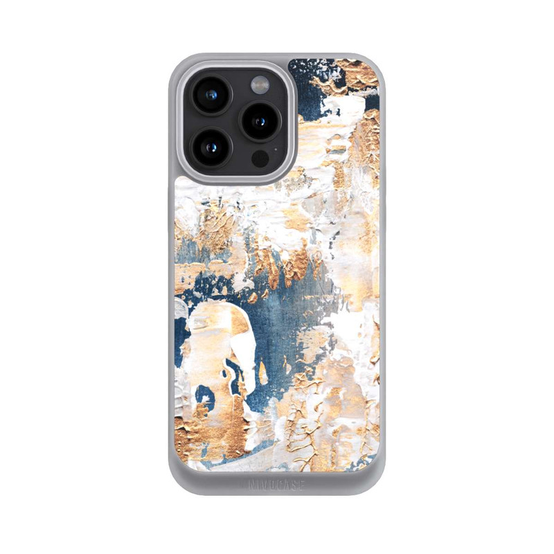 iPhone 15 Pro Max NIVOpure Abstraktion Blau und Gold