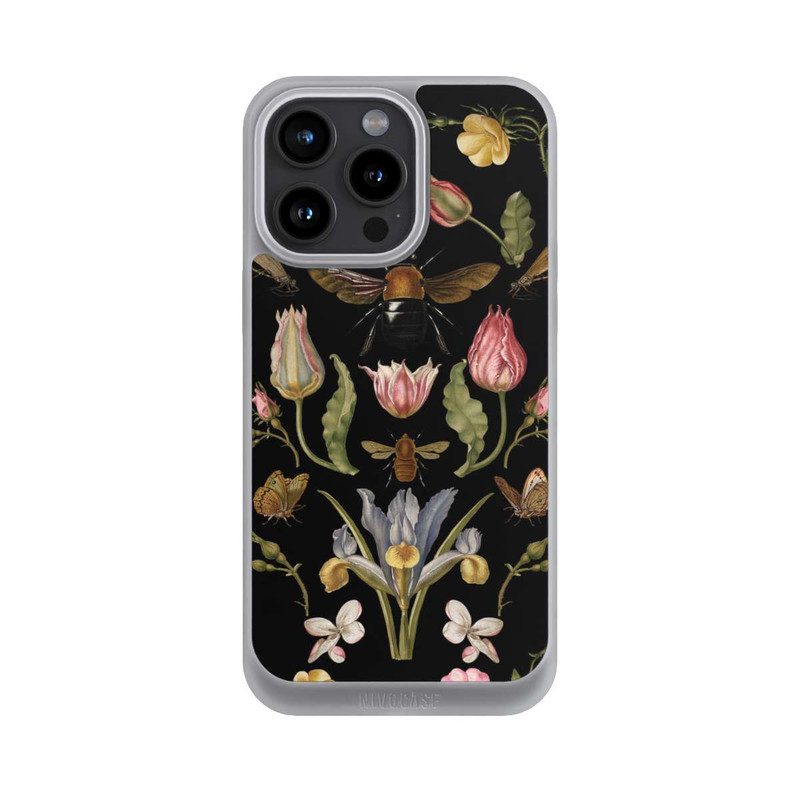 iPhone 15 Pro Max NIVOpure Wildblumen und Biene Schwarz