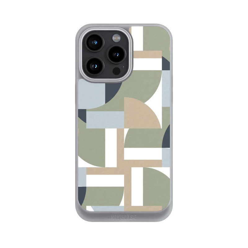 iPhone 15 Pro Max NIVOpure Futuristische Bauhaus Polygone Beige