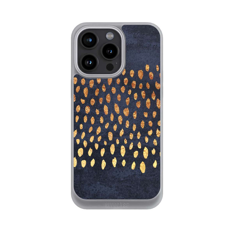 iPhone 15 Pro Max NIVOpure Muster Gold und Marine