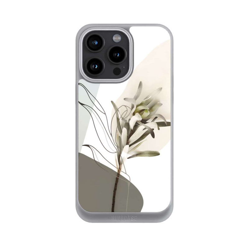iPhone 15 Pro Max NIVOpure Boho Line Art Olivgrün