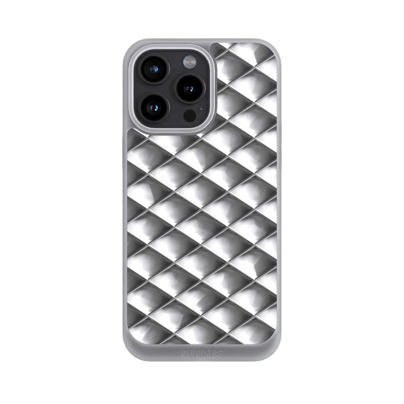 iPhone 15 Pro Max NIVOpure Glamour Silver Squares